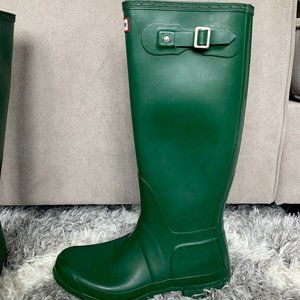 Hunter Original Tall Rain Boots Dark Green Size 9